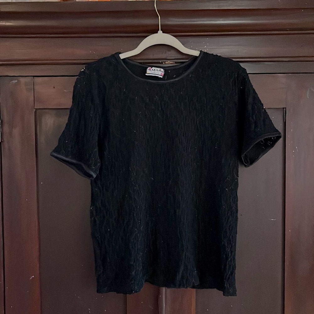💥50% sale💥Vintage Marusa black top size 1X. E#866